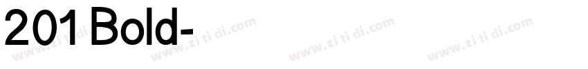 201 Bold字体转换